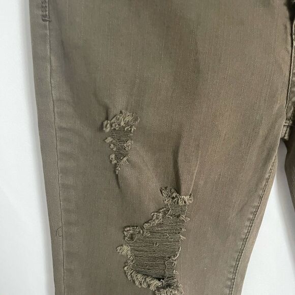 🟢Love, Fire Brown Distressed Jeans Size 11 - Picture 3 of 7